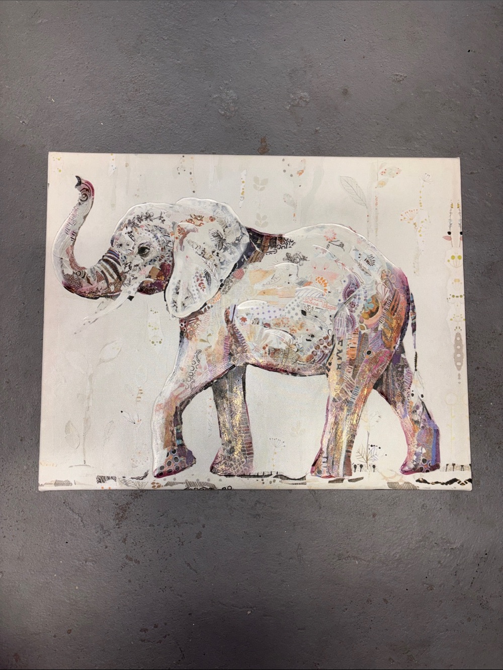 Decorative Multicolor Elephant Canvas Wall Art - Unknown Brand